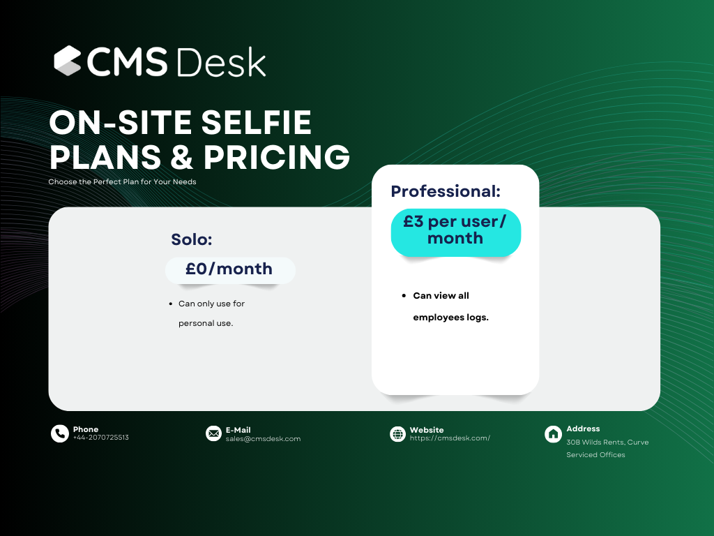 On-site selfie pricing